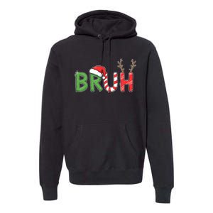 Bruh Christmas Funny Christmas Premium Hoodie