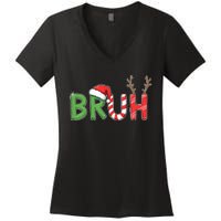 Bruh Christmas Funny Christmas Women's V-Neck T-Shirt