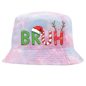 Bruh Christmas Funny Christmas Tie-Dyed Bucket Hat