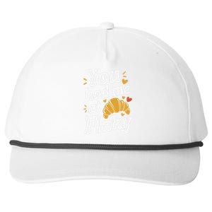 Buttery Croissant Fresh Baked Pastry Addict French Breakfast Snapback Five-Panel Rope Hat