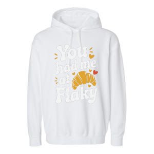 Buttery Croissant Fresh Baked Pastry Addict French Breakfast Garment-Dyed Fleece Hoodie