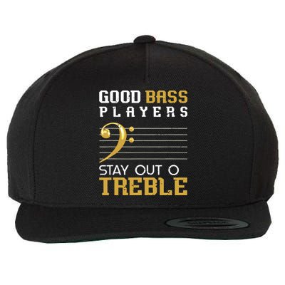 Bass Clef Funny Bass Player Gift Bass Guitar Wool Snapback Cap