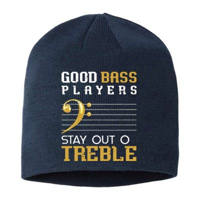 Bass Clef Funny Bass Player Gift Bass Guitar Sustainable Beanie