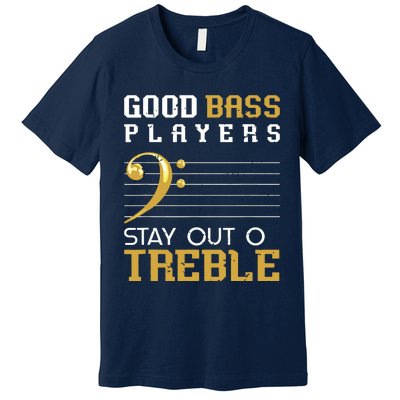 Bass Clef Funny Bass Player Gift Bass Guitar Premium T-Shirt