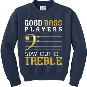 Bass Clef Funny Bass Player Gift Bass Guitar Kids Sweatshirt