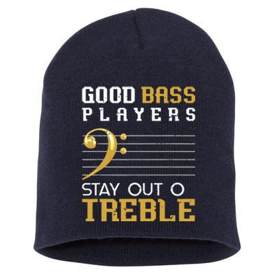 Bass Clef Funny Bass Player Gift Bass Guitar Short Acrylic Beanie