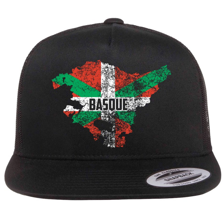 Basque Country Flag Euskadi Historical Roots Gift Meaningful Gift Flat Bill Trucker Hat