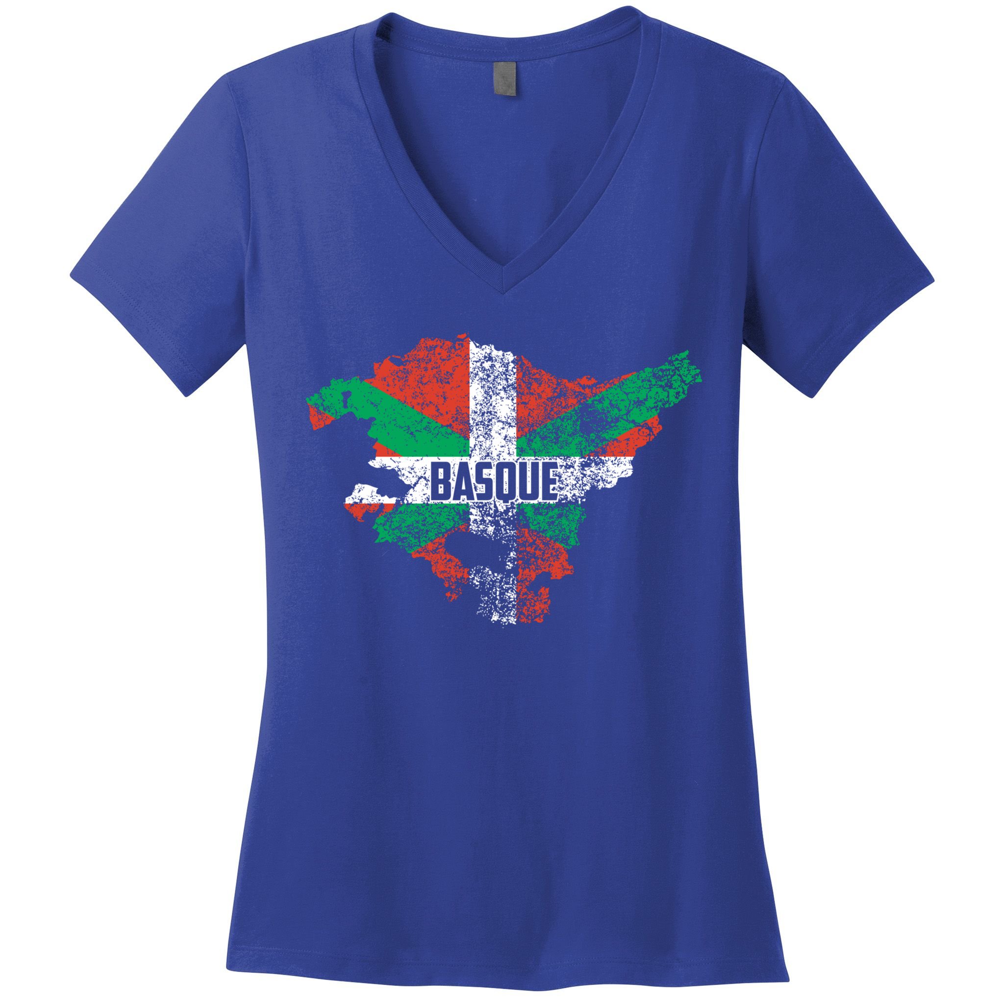 Basque Country Flag Euskadi Historical Roots Gift Meaningful Gift Women's V-Neck T-Shirt