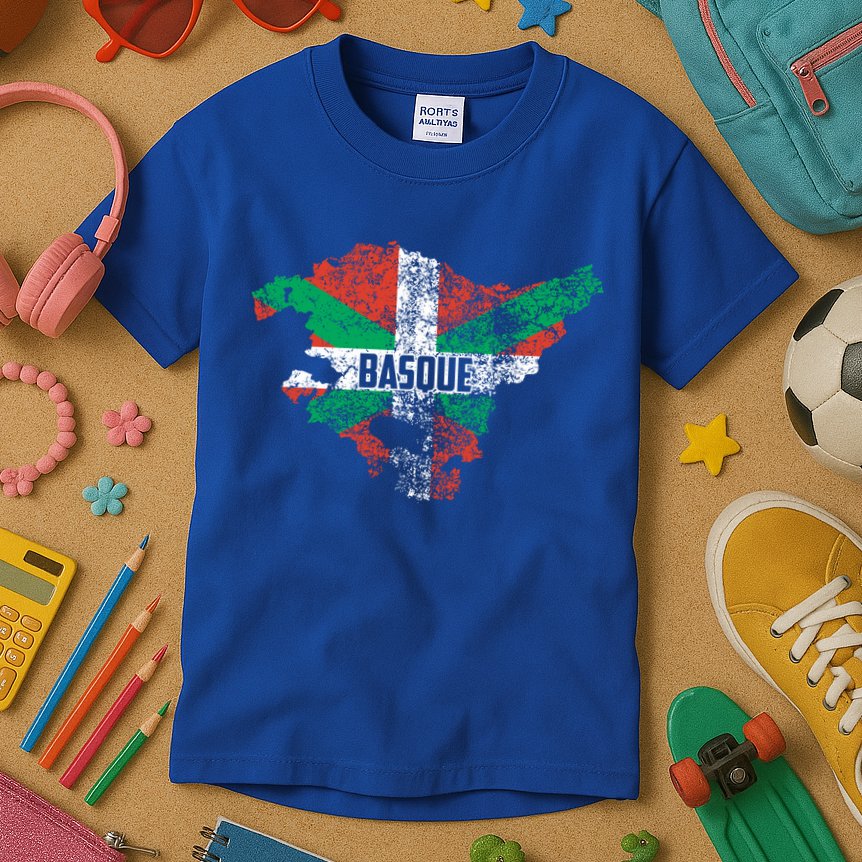 Basque Country Flag Euskadi Historical Roots Gift Meaningful Gift Kids T-Shirt