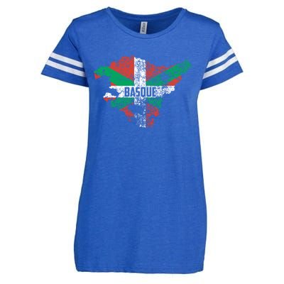 Basque Country Flag Euskadi Historical Roots Gift Meaningful Gift Enza Ladies Jersey Football T-Shirt