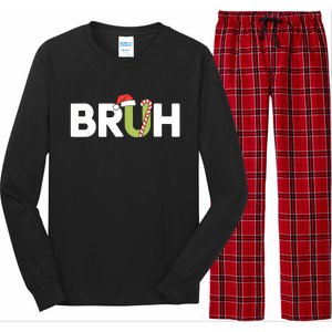 Bruh Christmas Funny Christmas Long Sleeve Pajama Set