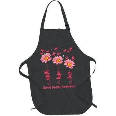 Breast Cancer Faith Hope Love Floral Apron