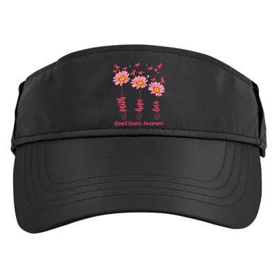 Breast Cancer Faith Hope Love Floral Adult Drive Performance Visor