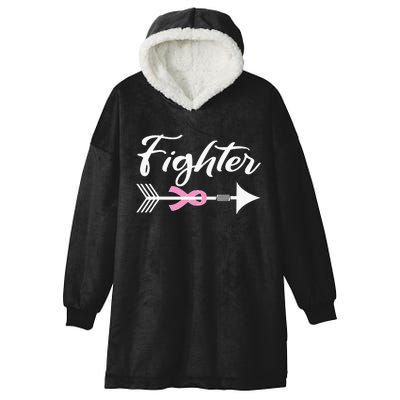 Breast Cancer Fighter funny nursing Hooded Wearable Blanket