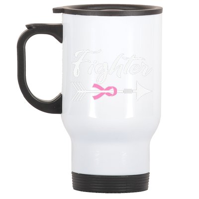 Breast Cancer Fighter funny nursing Stainless Steel Travel Mug