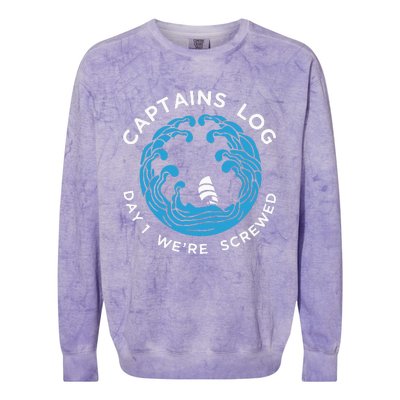 Boat Captain Funny Captains Colorblast Crewneck Sweatshirt