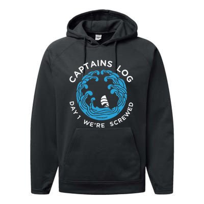 Boat Captain Funny Captains Performance Fleece Hoodie