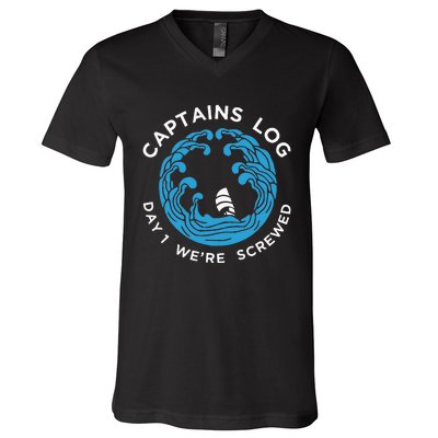 Boat Captain Funny Captains V-Neck T-Shirt