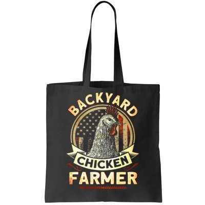 Backyard Chicken Farmer 4th Of July Usa Flag Tote Bag