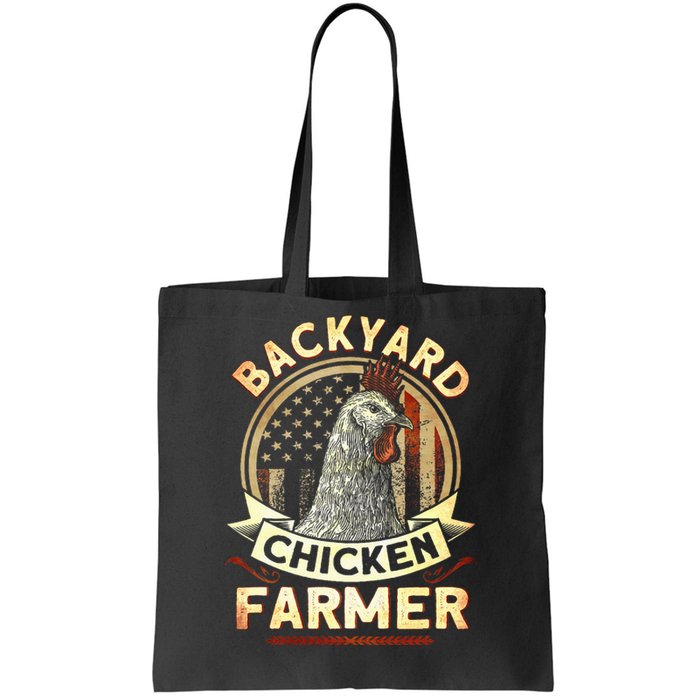 Backyard Chicken Farmer 4th Of July Usa Flag Tote Bag