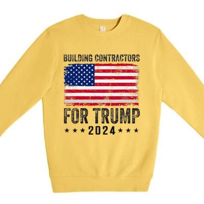 Building Contractors For Trump 2024 Premium Crewneck Sweatshirt