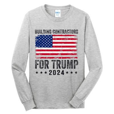 Building Contractors For Trump 2024 Tall Long Sleeve T-Shirt