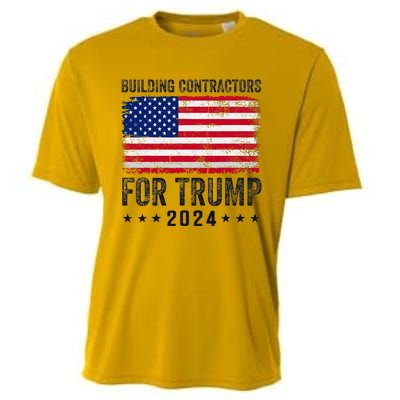 Building Contractors For Trump 2024 Cooling Performance Crew T-Shirt