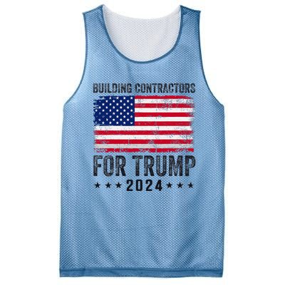 Building Contractors For Trump 2024 Mesh Reversible Basketball Jersey Tank