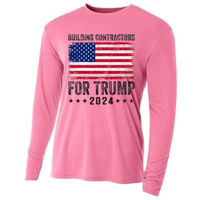 Building Contractors For Trump 2024 Cooling Performance Long Sleeve Crew