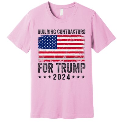 Building Contractors For Trump 2024 Premium T-Shirt