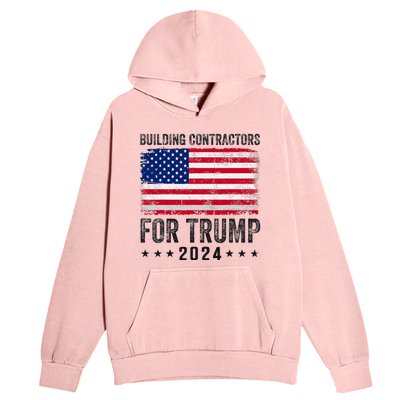 Building Contractors For Trump 2024 Urban Pullover Hoodie