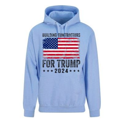 Building Contractors For Trump 2024 Unisex Surf Hoodie