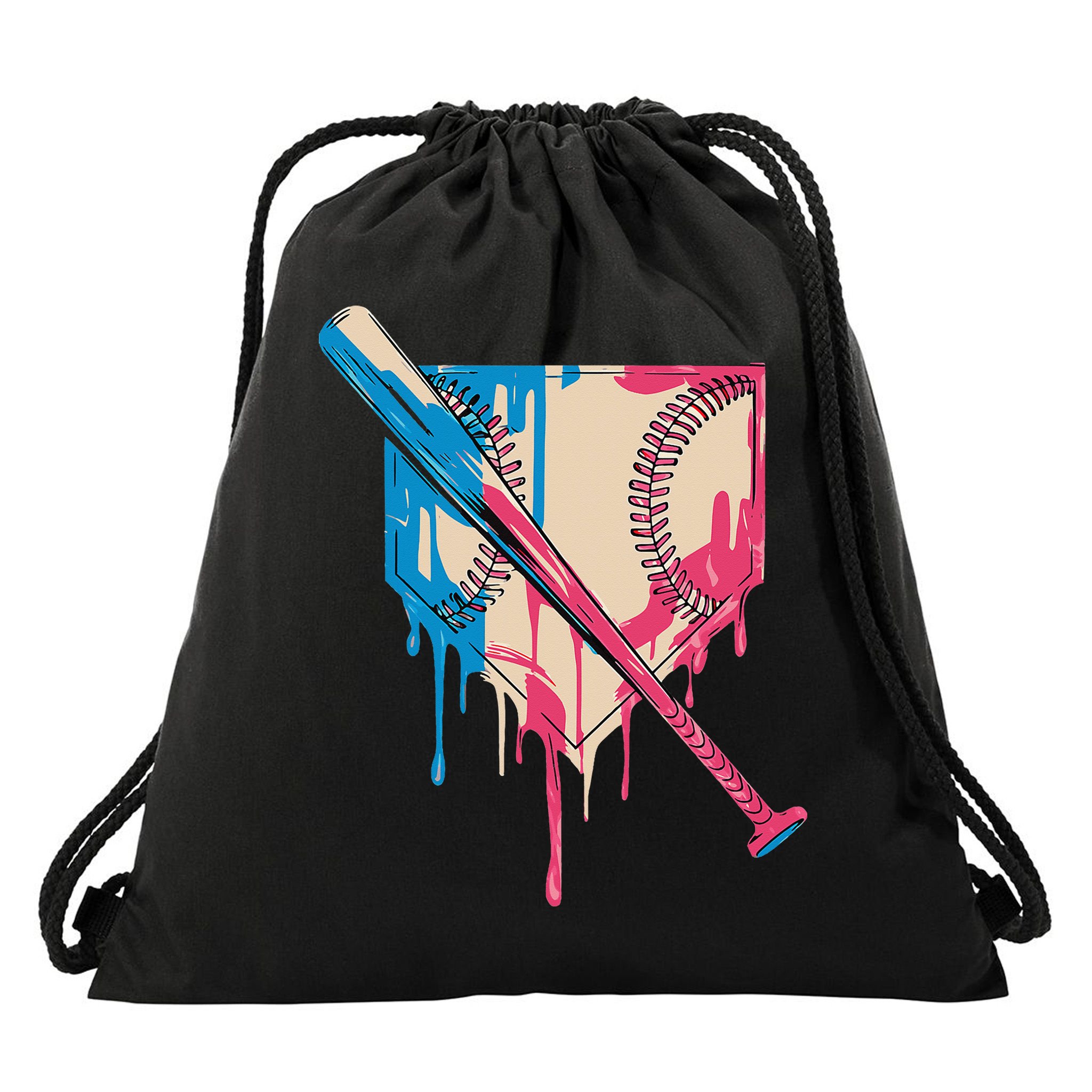 Baseball Cute For Women Ice Cream Cute Baseball Gift Drawstring Bag