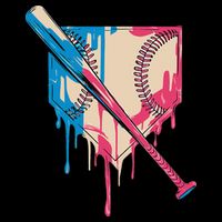 Baseball Cute For Women Ice Cream Cute Baseball Gift Women's V-Neck T-Shirt
