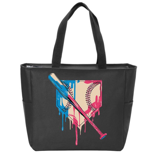 Baseball Cute For Women Ice Cream Cute Baseball Gift Zip Tote Bag