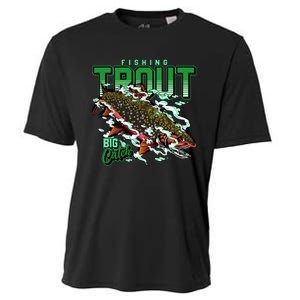 Big Catch Fishing For Trout Cooling Performance Crew T-Shirt