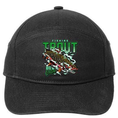 Big Catch Fishing For Trout 7-Panel Snapback Hat
