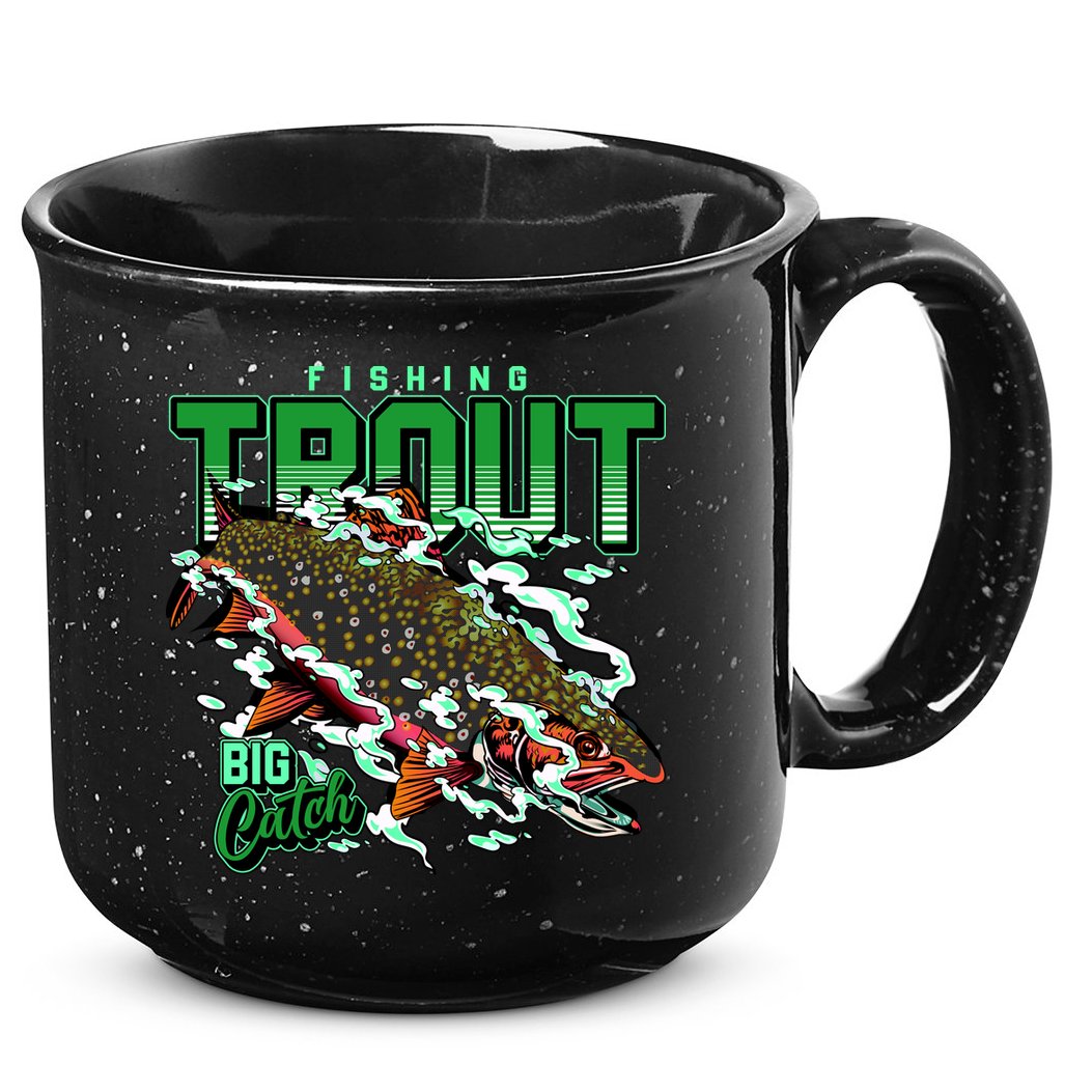 Big Catch Fishing For Trout 15oz Campfire Ceramic Mug