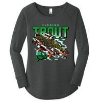 Big Catch Fishing For Trout Women's Perfect Tri Tunic Long Sleeve Shirt