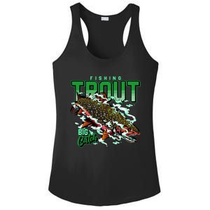 Big Catch Fishing For Trout Ladies PosiCharge Competitor Racerback Tank