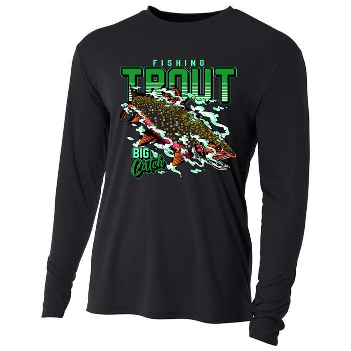 Big Catch Fishing For Trout Cooling Performance Long Sleeve Crew