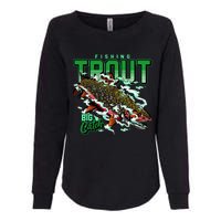 Big Catch Fishing For Trout Womens California Wash Sweatshirt