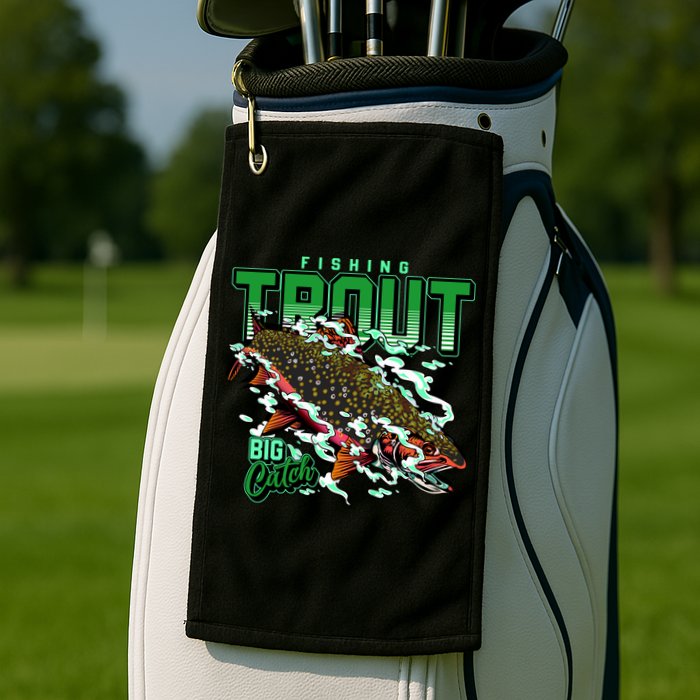 Big Catch Fishing For Trout Golf Towel