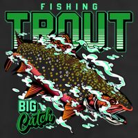 Big Catch Fishing For Trout Golf Towel