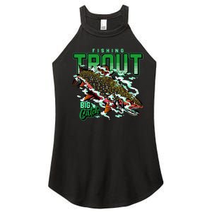 Big Catch Fishing For Trout Women's Perfect Tri Rocker Tank