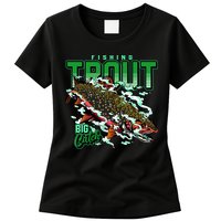 Big Catch Fishing For Trout Womens T-Shirt