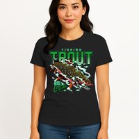 Big Catch Fishing For Trout Womens T-Shirt