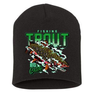 Big Catch Fishing For Trout Short Acrylic Beanie