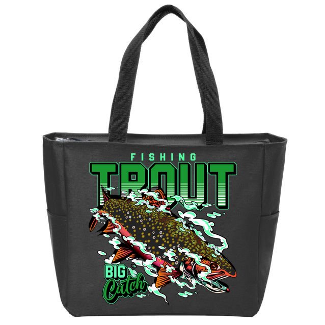 Big Catch Fishing For Trout Zip Tote Bag