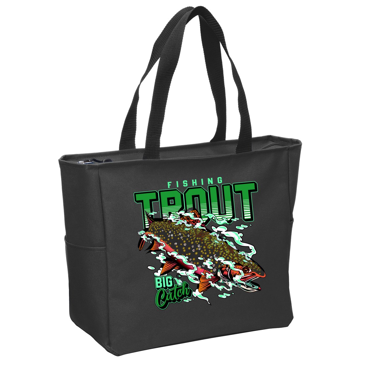 Big Catch Fishing For Trout Zip Tote Bag